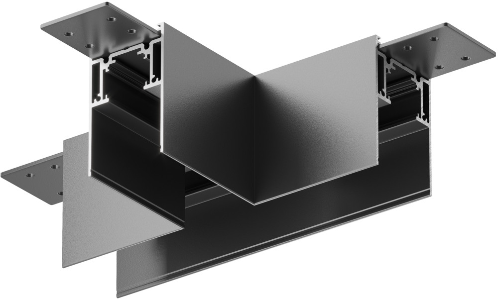 Коннектор Т-образный Gravity накладной черный магнитный Maytoni Technical TRA010CT-41B