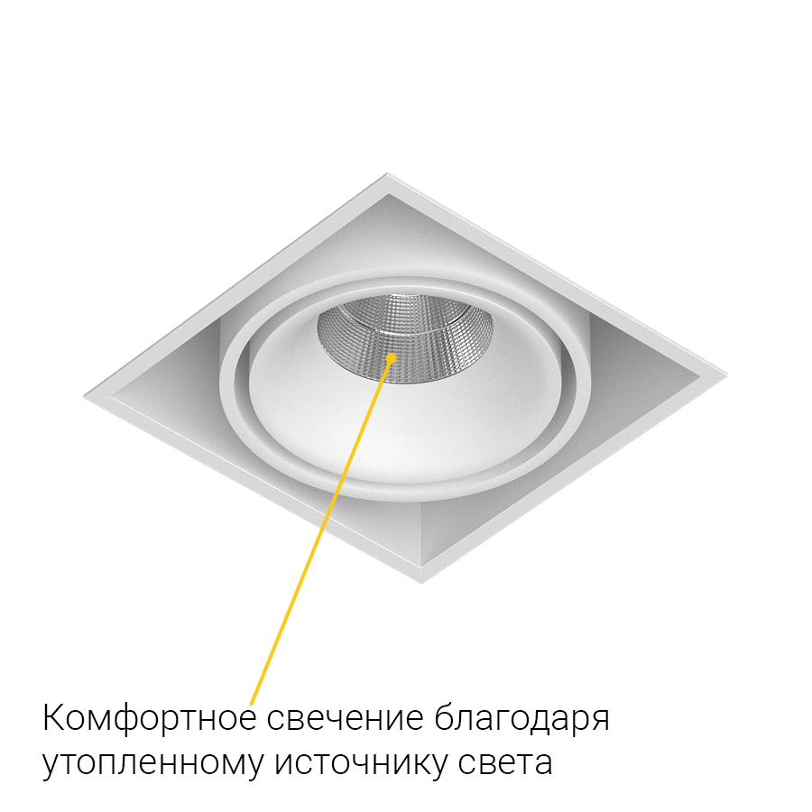 Встраиваемый поворотный светодиодный светильник Ledron NORDEL White (9855)