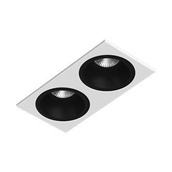 Встраиваемый светильник под сменную лампу Ledron AO1501010 SQ2 White-Black (2415)