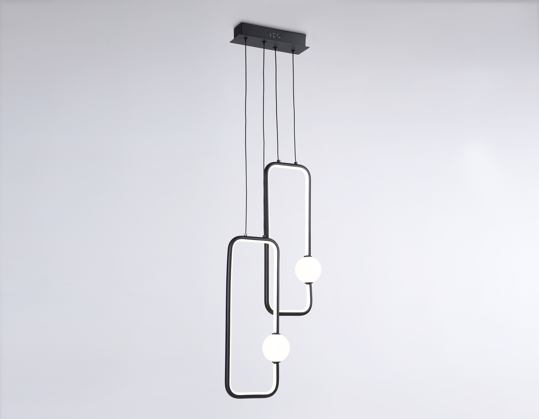 Подвесной светодиодный светильник FL66366/2 BK черный 38W 4200K 300*80*1200