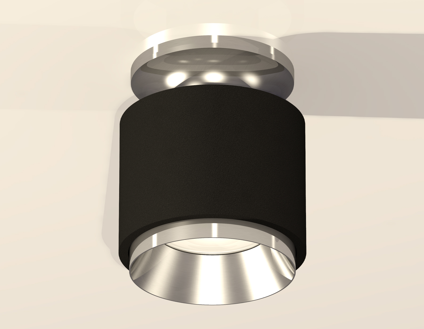 Комплект накладного светильника XS7511080 SBK/PSL черный песок/серебро полированное MR16 GU5.3 (N7927, C7511, N7032)