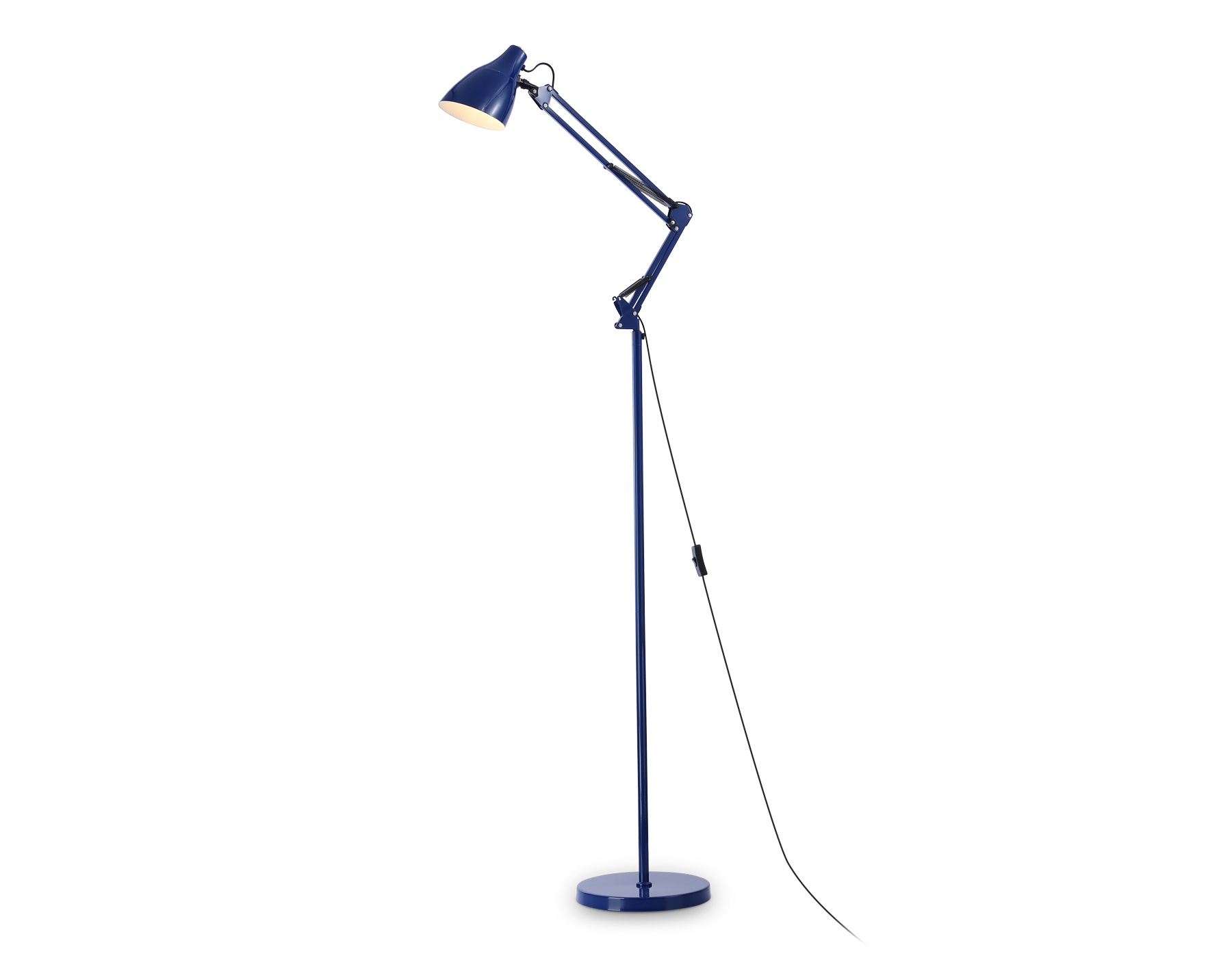 Светильник напольный с выключателем на проводе TR97647 BL синий E27 max 40W D120*1750