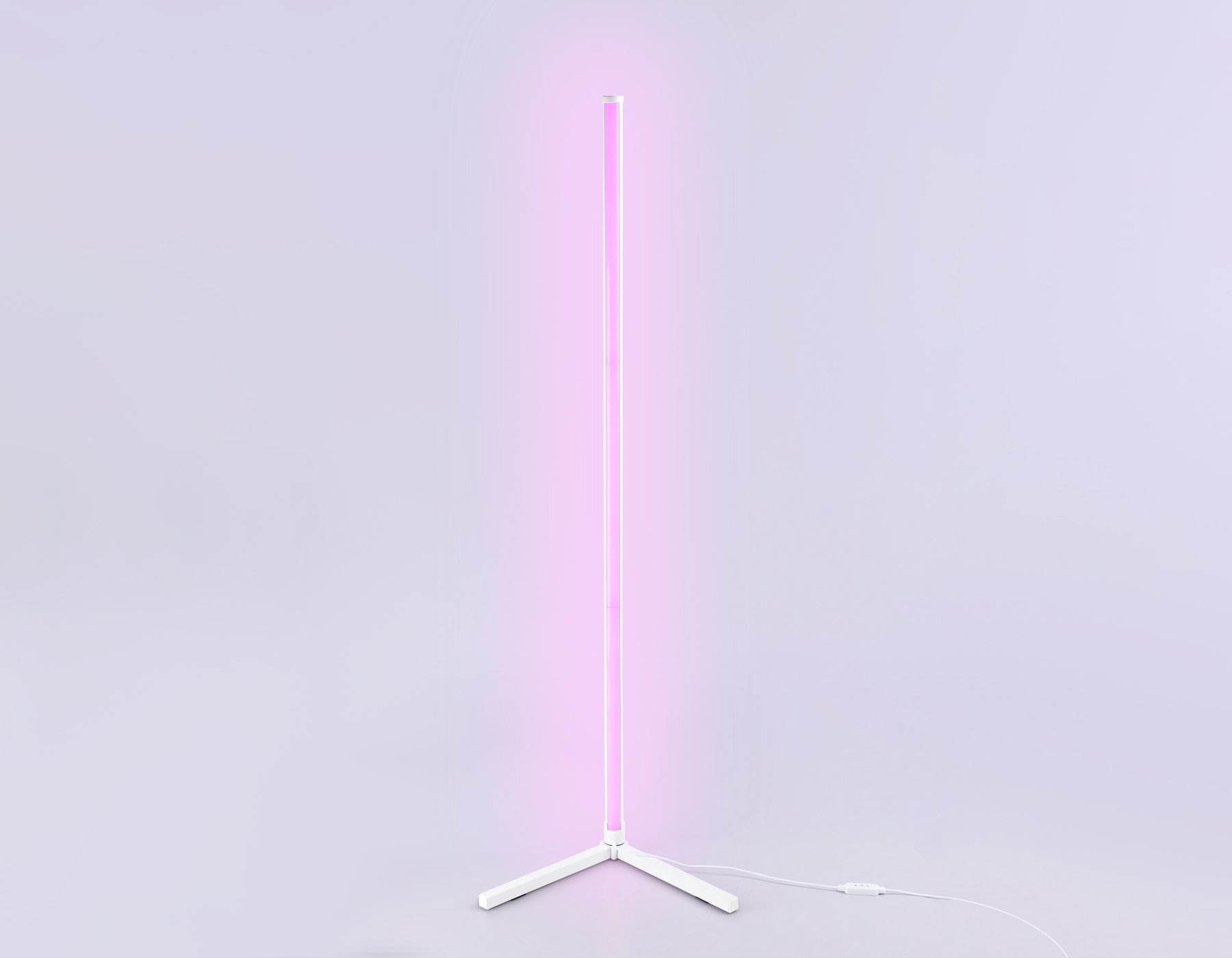 Светильник светодиодный напольный RGB с пультом FL8020 WH белый LED 15W RGB D32*1250 (ПДУ РАДИО 2.4G)