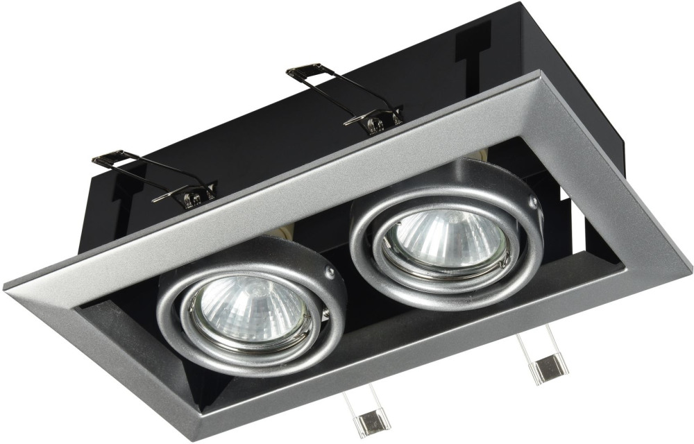 Встраиваемый светильник Metal Modern GU10 2x50Вт Maytoni Technical DL008-2-02-S (dl008_2_02_s)