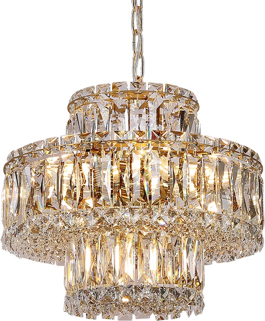 Подвесная люстра хрустальная Newport 8450 84583C gold (8458_3_c_gold)