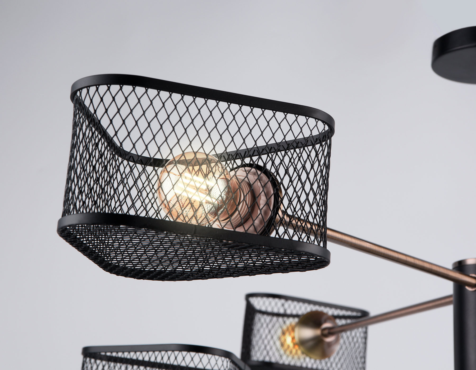 Подвесная люстра TR80172/6 SB/BK бронза/черный E27/6 max 40W D950*375