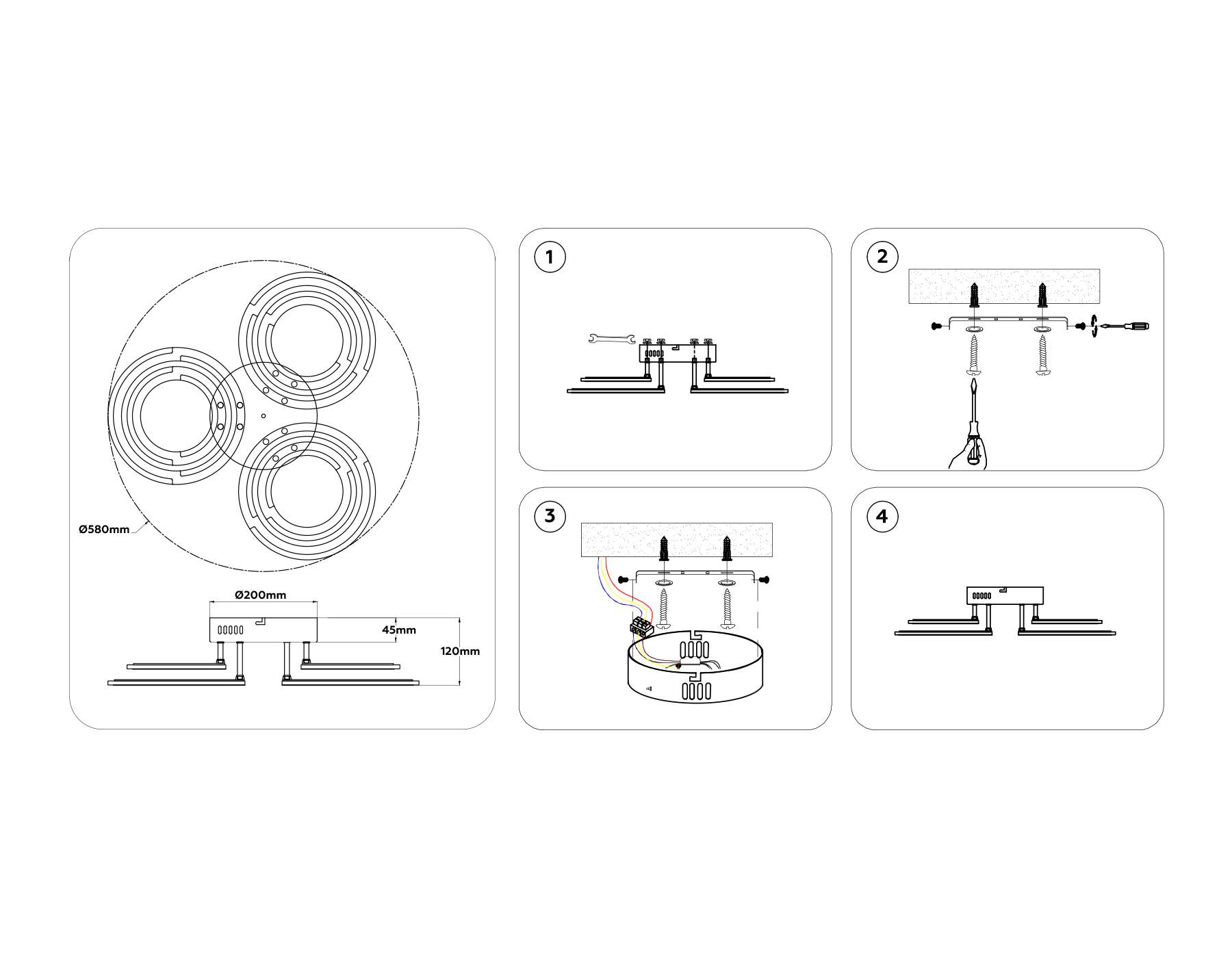 Светильник светодиодный потолочный FA8943/3+3 WH белый 79W 3000-6000K D580*120 (ПДУ ИК)