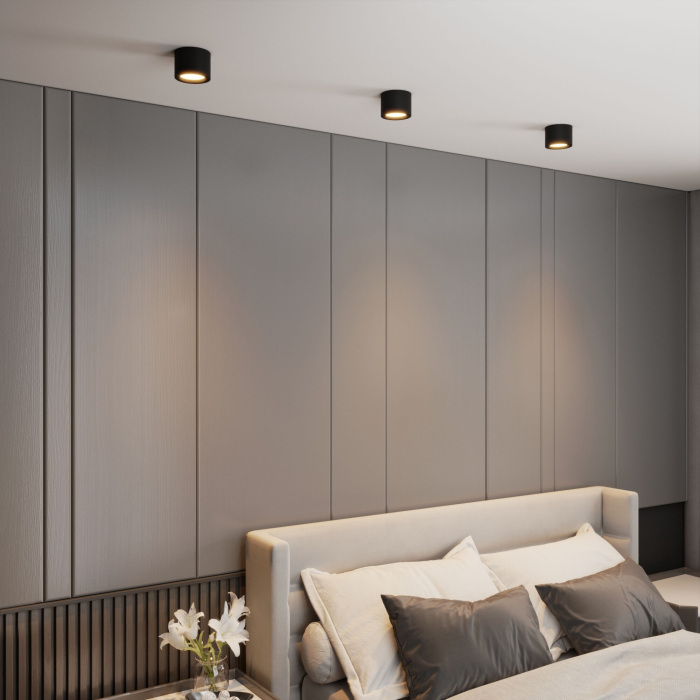 Светильник накладной Elektrostandard DLR026 6W 3000K черный матовый (a063934)