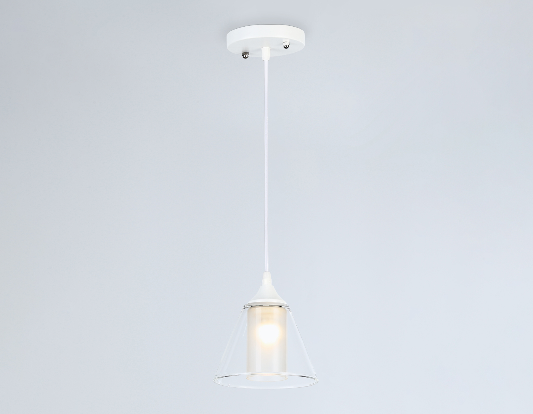 Подвесной светильник TR3551 WH/CL/FR белый/прозрачный/белый матовый E27 max 40W D155*800