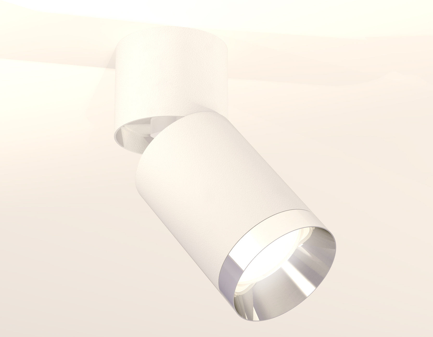 Комплект накладного поворотного светильника XM6312042 SWH/WH/PSL белый песок/белый/серебро полированное MR16 GU5.3 (A2220, C6312, N6132)