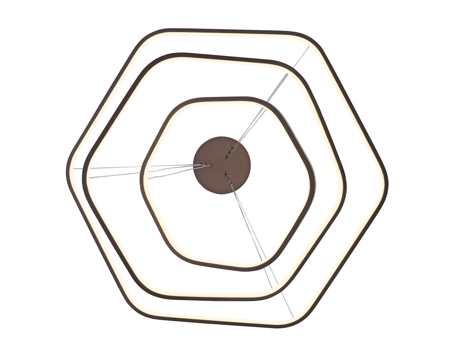 Подвесной светодиодный светильник FL366/3 CF кофе 84W 4200K D400/600/800*1200 (без ПДУ)