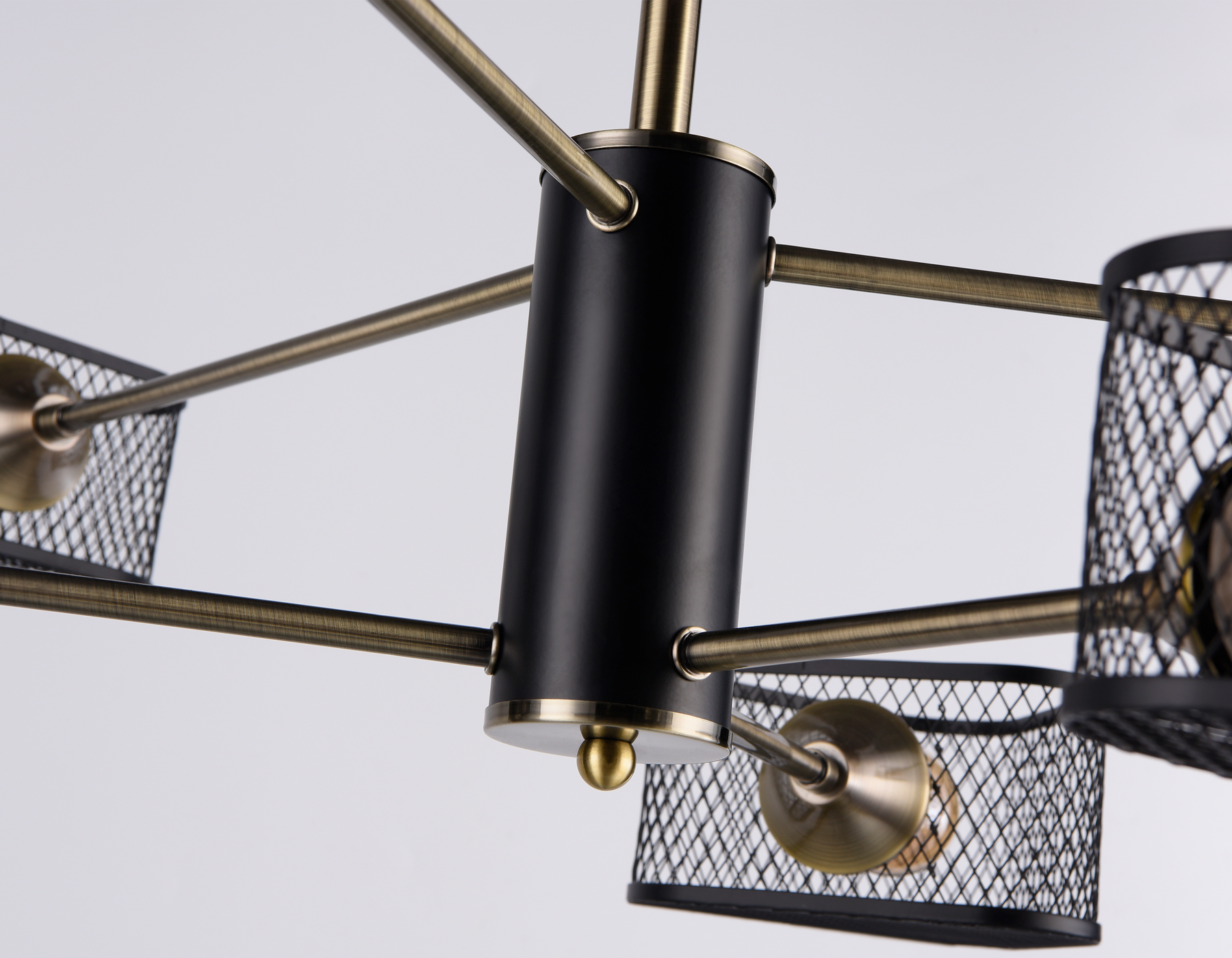 Подвесная люстра TR80172/6 SB/BK бронза/черный E27/6 max 40W D950*375