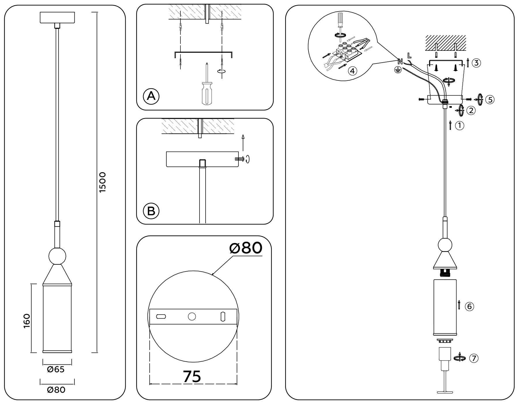 Подвесной светильник LH55271 BS/FR латунь/белый матовый E14 max 40W D65*1500