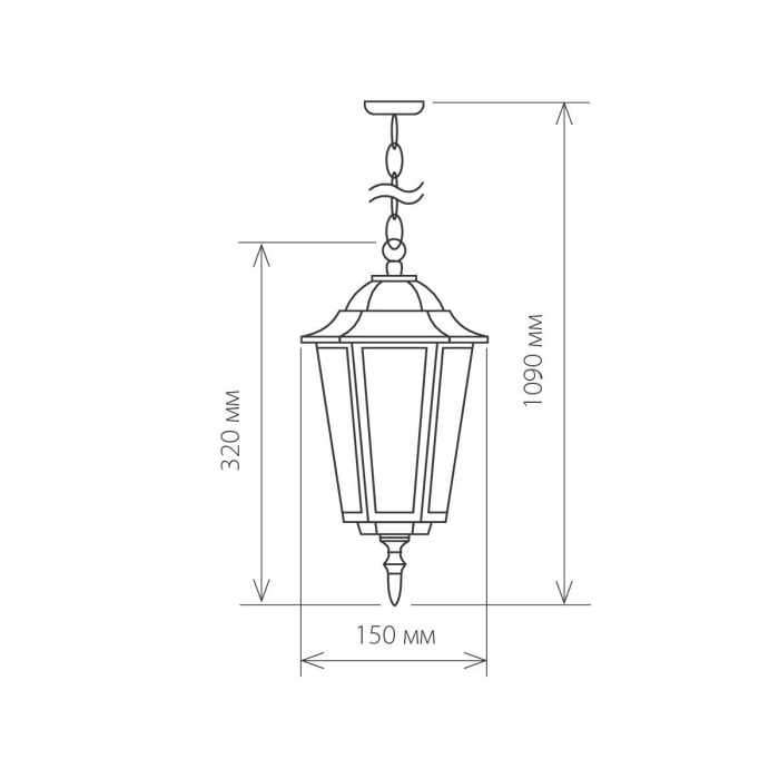 Уличный светильник подвесной 1004H черное золото (electrostandart_a035742)