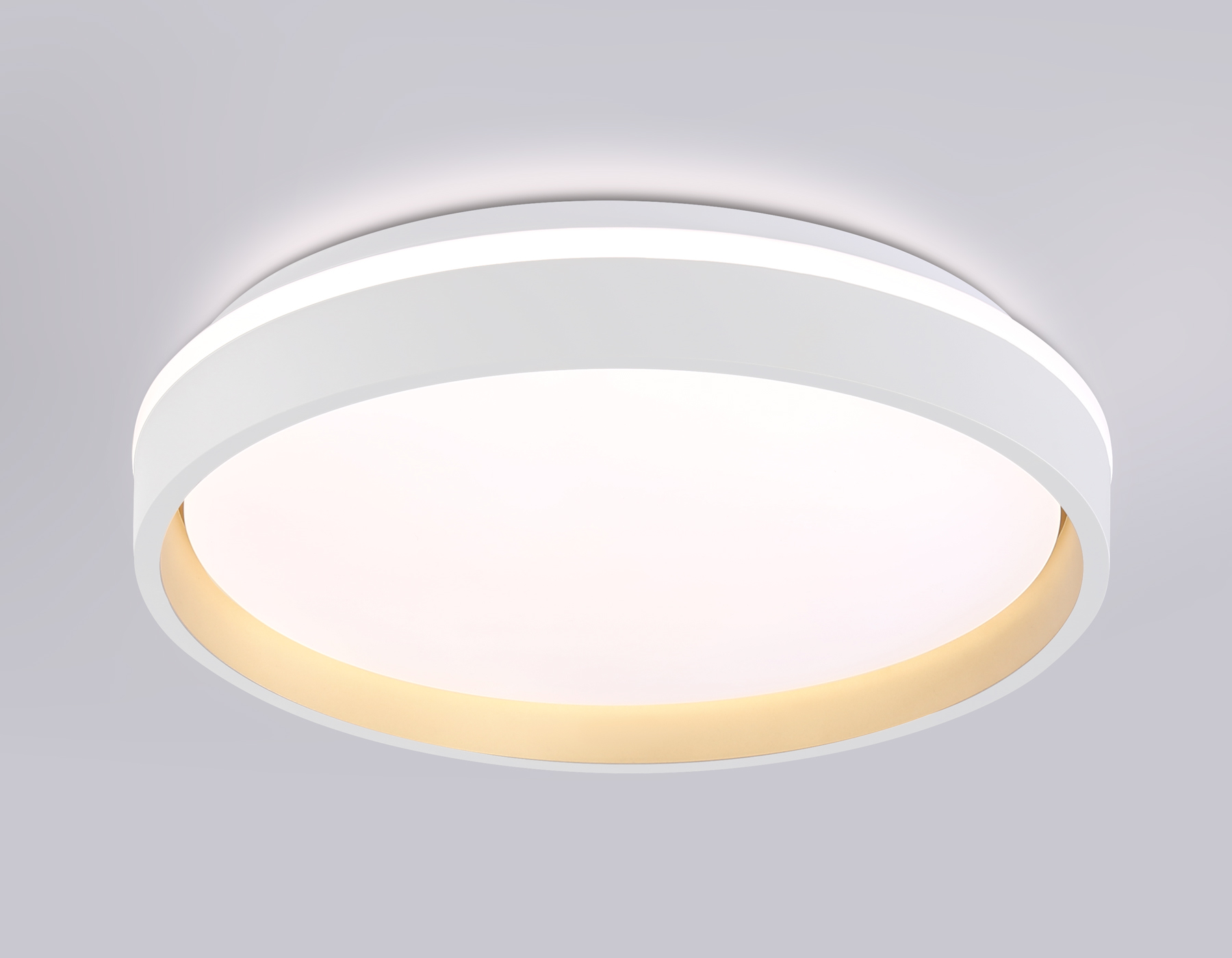 Светодиодный светильник RGB с пультом управления FZ601 WH/GD белый/золото IP20 46W 3000K-6500K+RGB D390*80 (ПДУ ИК)