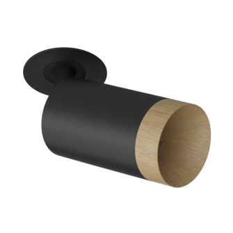 Встраиваемый светодиодный светильник Ledron SAGITONY R Basic S60 Wooden Black (10197)