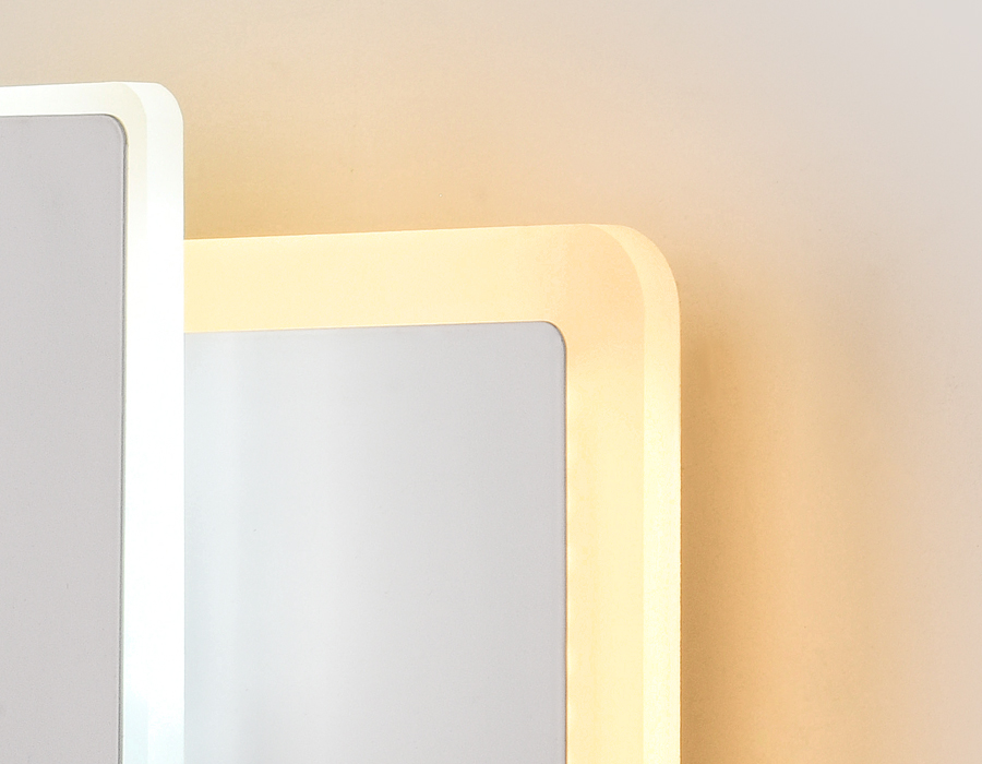 Настенный светодиодный светильник с акрилом FW106 WH/S белый/песок LED 3000K/6400K 18W 240*220*50