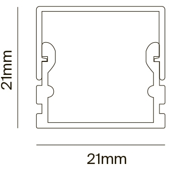 Алюминиевый профиль накладной 21x21 Maytoni Led Strip ALM007S-2M (alm007s-2m)
