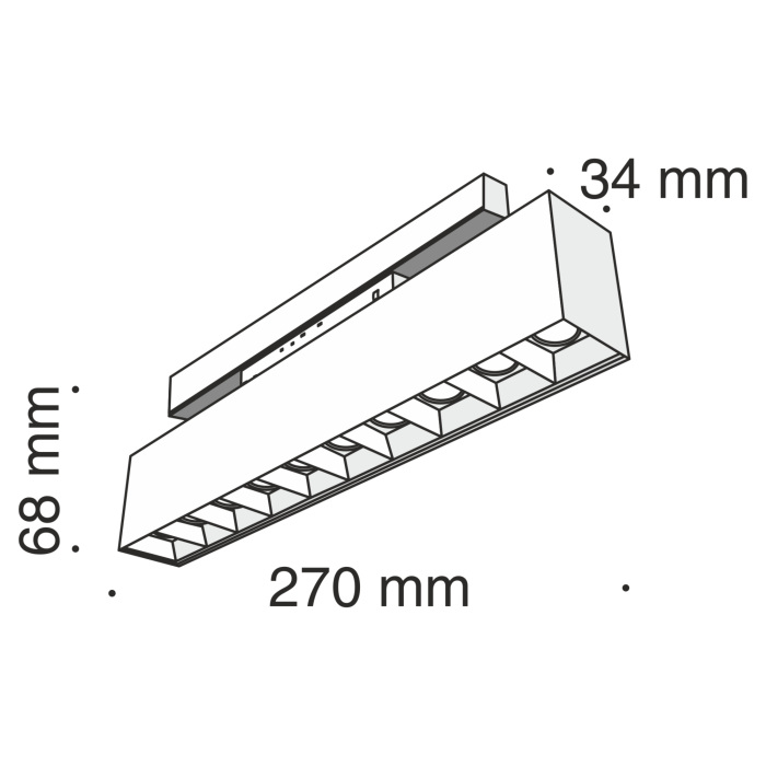 Трековый светильник Points S35 4000K 20Вт 24 LED магнитный Maytoni Technical TR014-2-20W4K-B (tr014-2-20w4k-b)