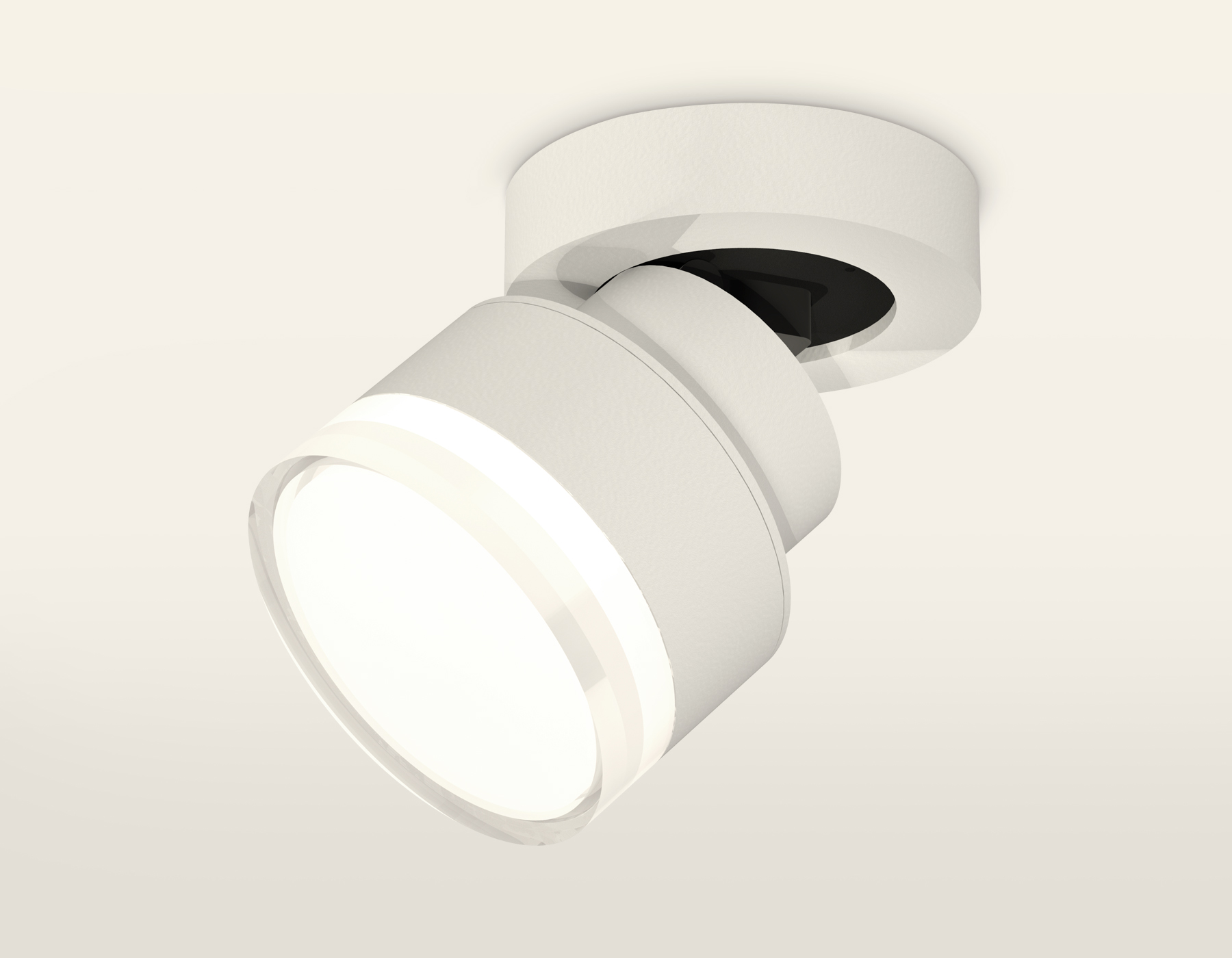 Комплект накладного поворотного светильника с акрилом XM8101028 SWH/FR/CL белый песок/белый матовый/прозрачный GX53 (A2228, A2105, C8101, N8399)