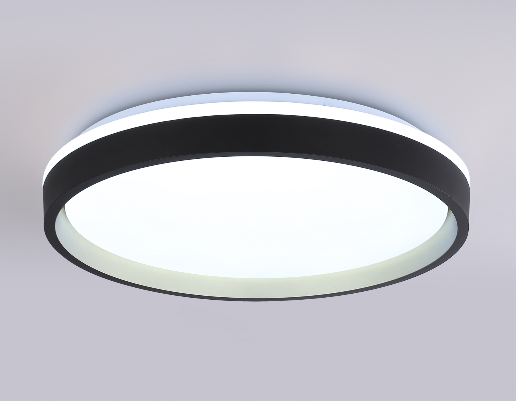 Светодиодный светильник RGB с пультом управления FZ610 BK/GD черный/золото IP20 66W 3000K-6500K+RGB D490*85 (ПДУ ИК)