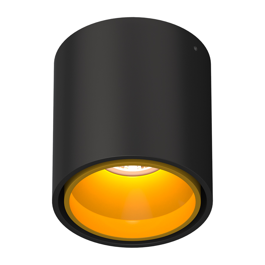 Накладной светильник под сменную лампу Ledron KEA R ED GU10 Black-Gold (2801)