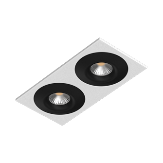 Встраиваемый светильник под сменную лампу Ledron AO1501002 SQ2 White-Black (2377)