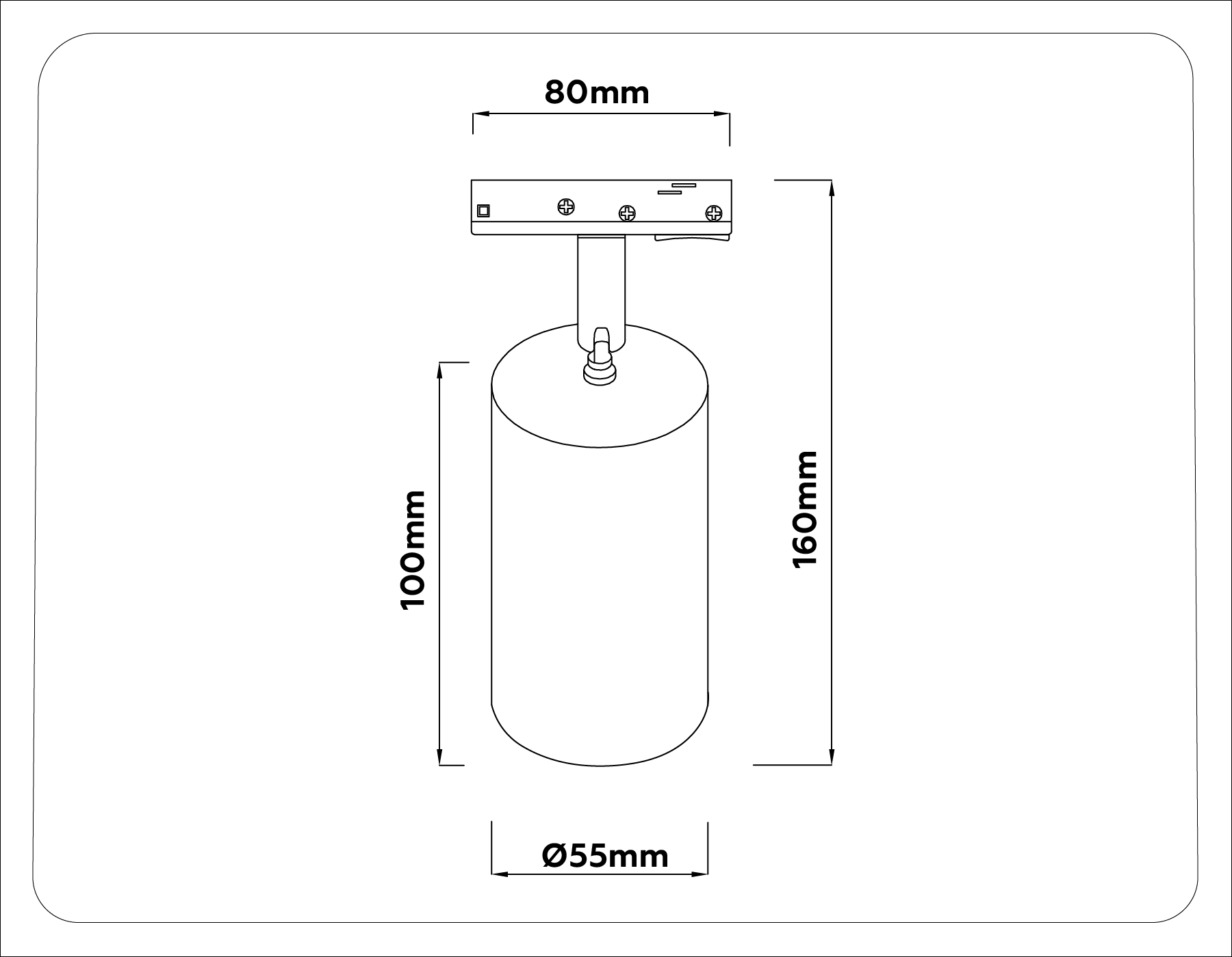 Трековый светильник со сменной лампой GU10 GL5131 WH белый GU10 max 12W