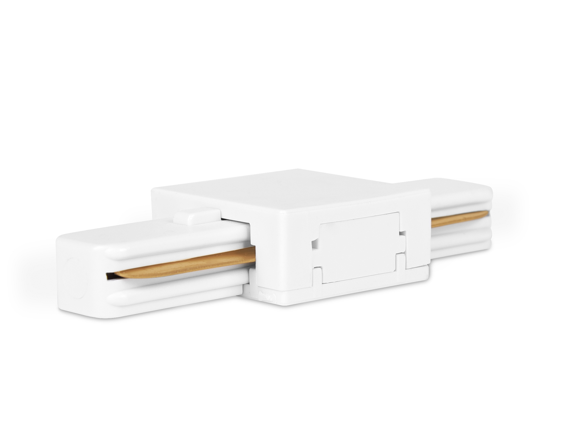 Коннектор прямой однофазный для соединения трековых шинопроводов GL7065 WH белый коннектор прямой однофазный для соединения трековых шинопроводов