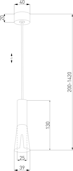 Светильник подвесной светодиодный Elektrostandard Pino 50311 LED 5W 4000K черный (a067971)