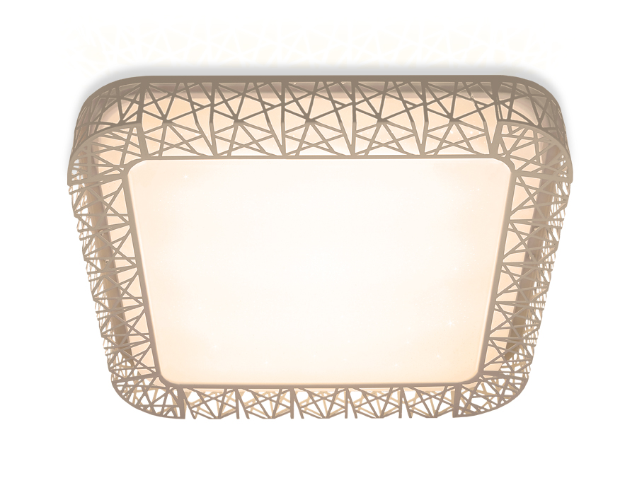 Потолочный светодиодный светильник с пультом FF124 WH белый 72W 500*500*95 (ПДУ ИК)