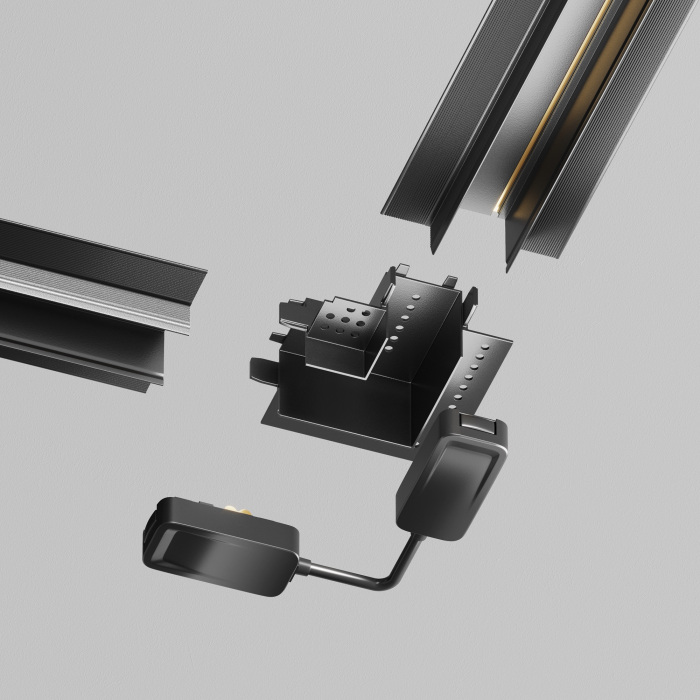 Коннектор угловой Radity встраиваемый черный магнитный Maytoni Technical TRA084CL-12B