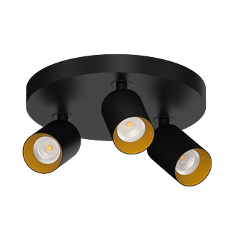 Накладной поворотный светодиодный светильник Ledron SAGITONY R3 S60 Black-Gold 4000K (10877)