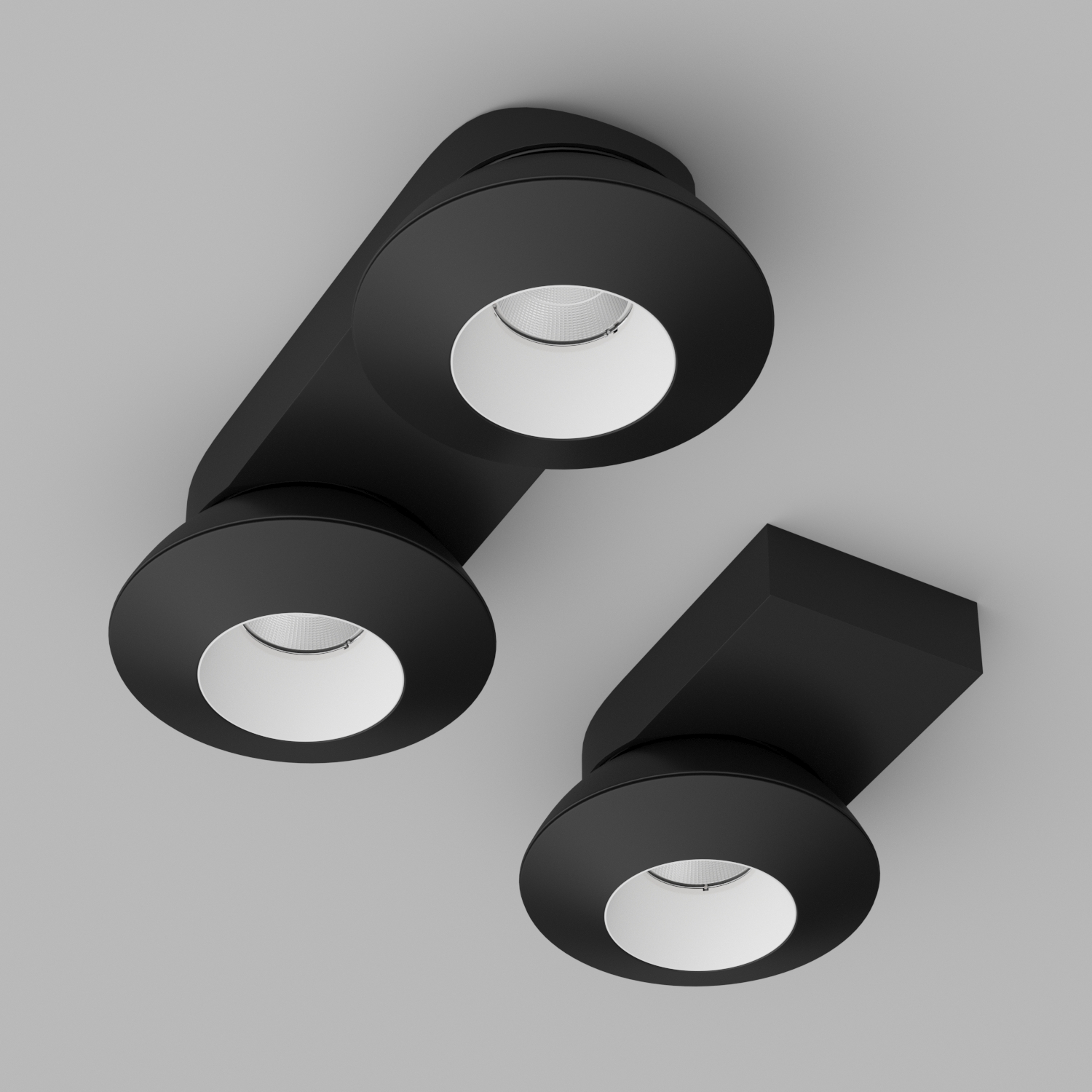 Накладной поворотный светодиодный светильник Ledron KRIS SLIM TRIAC Black-White (9910)