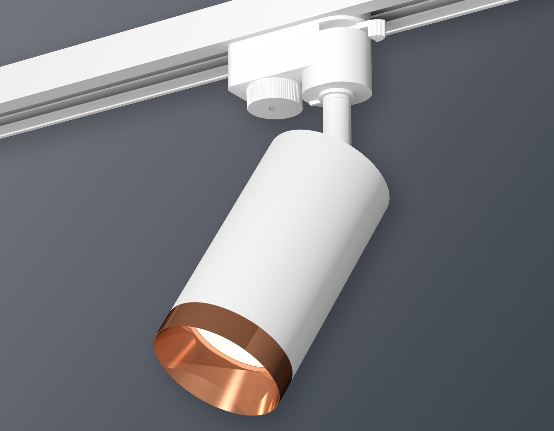 Комплект трекового однофазного светильника XT6322065 SWH/PPG белый песок/золото розовое полированное MR16 GU5.3 (A2520, C6322, N6135)