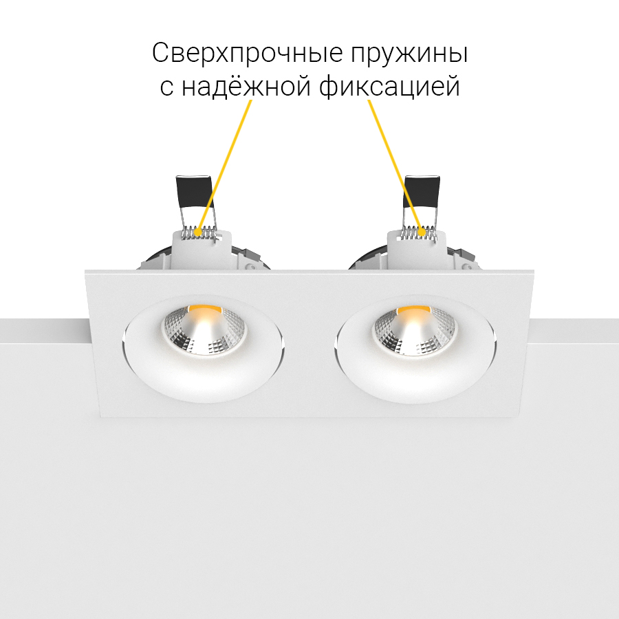 Встраиваемый поворотный светильник под сменную лампу Ledron DE202 White (2331)