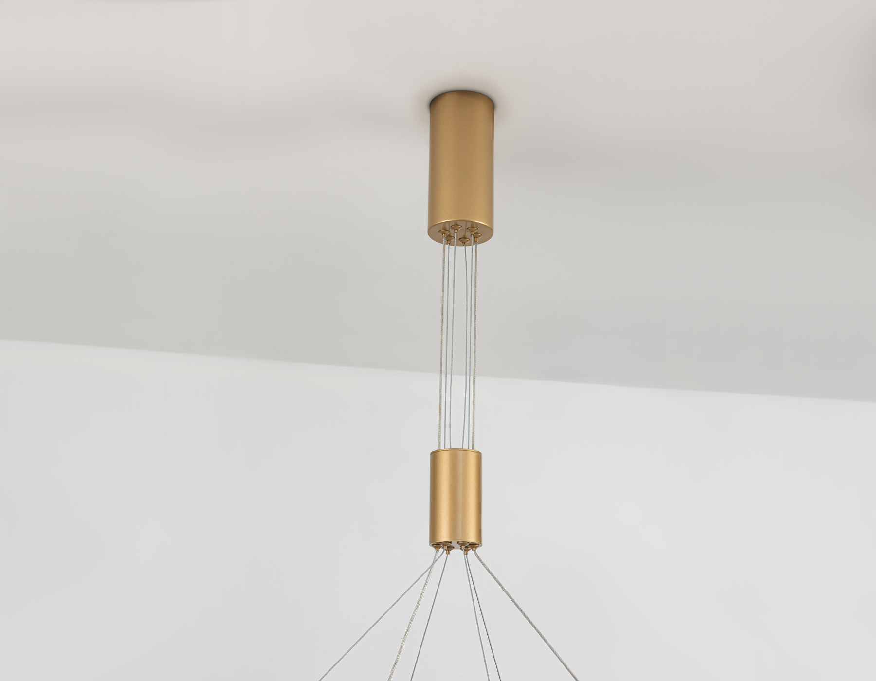 Подвесной светодиодный светильник FL5885/2 GD золото 45W 3000K/4200K/6400K D600/400*1200 (без ПДУ)