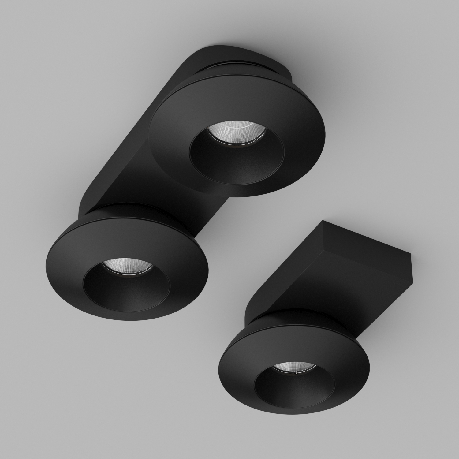 Накладной поворотный светодиодный светильник Ledron KRIS SLIM Black (2759)