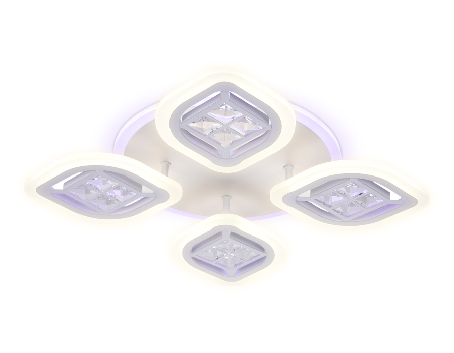 Потолочный светодиодный светильник с пультом FA280/4 WH белый 69W 530*530*80 (ПДУ РАДИО 2.4G)