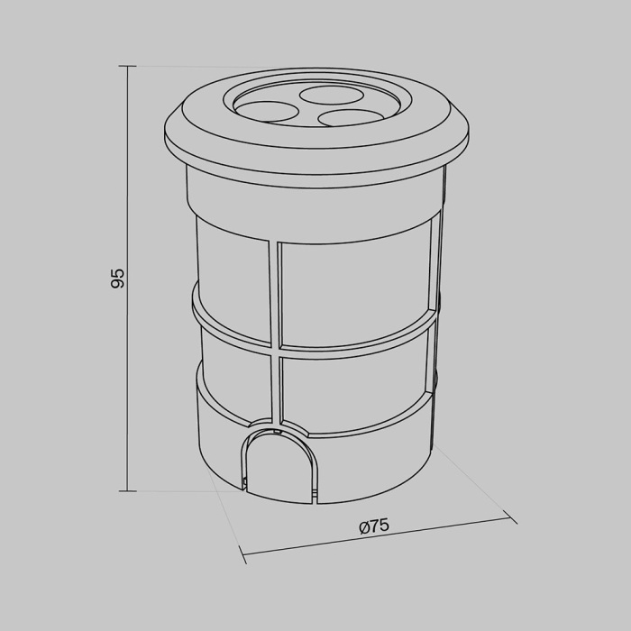 Встраиваемый светильник уличный IP65 Maytoni Flash O044DL-L3S3K (o044dl-l3s3k)