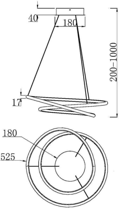 Подвесной светильник Maytoni Nola MOD100PL-L47BSK1 (mod100pl-l47bsk1)