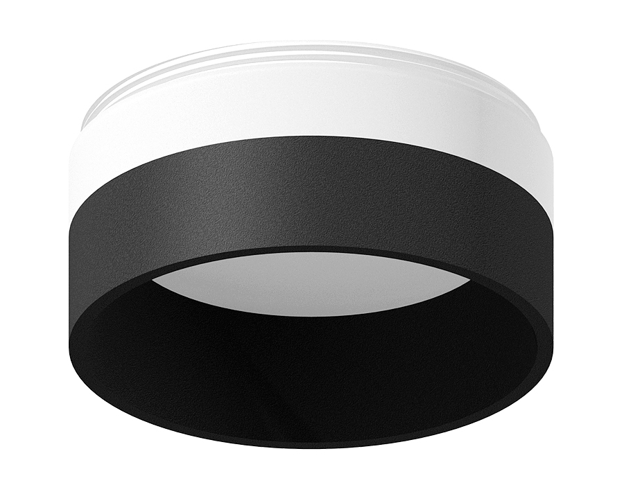 Насадка передняя для корпуса светильника с диаметром отверстия D60mm N6229 SBK/FR черный песок/белый матовый D60*H40mm Out25mm MR16