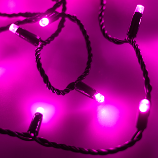 Светодиодная гирлянда ARD-STRING-CLASSIC-10000-BLACK-100LED-STD PINK (230V, 7W) (Ardecoled, IP65) 025806