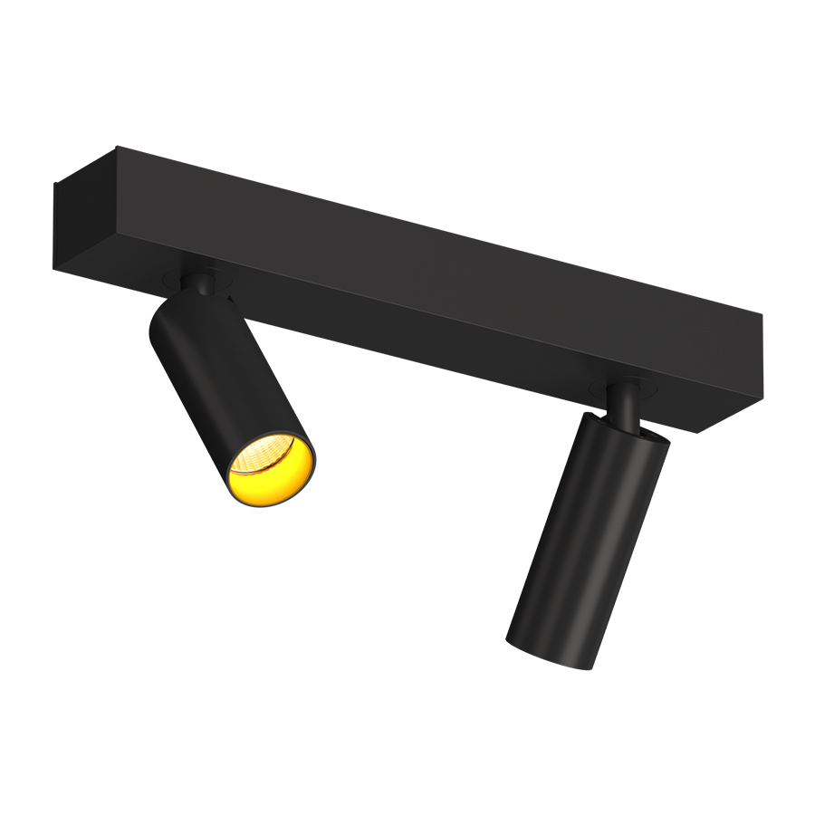 Накладной поворотный светодиодный светильник Ledron SAGITONY E2 S40 Black-Gold 4000K (11141)