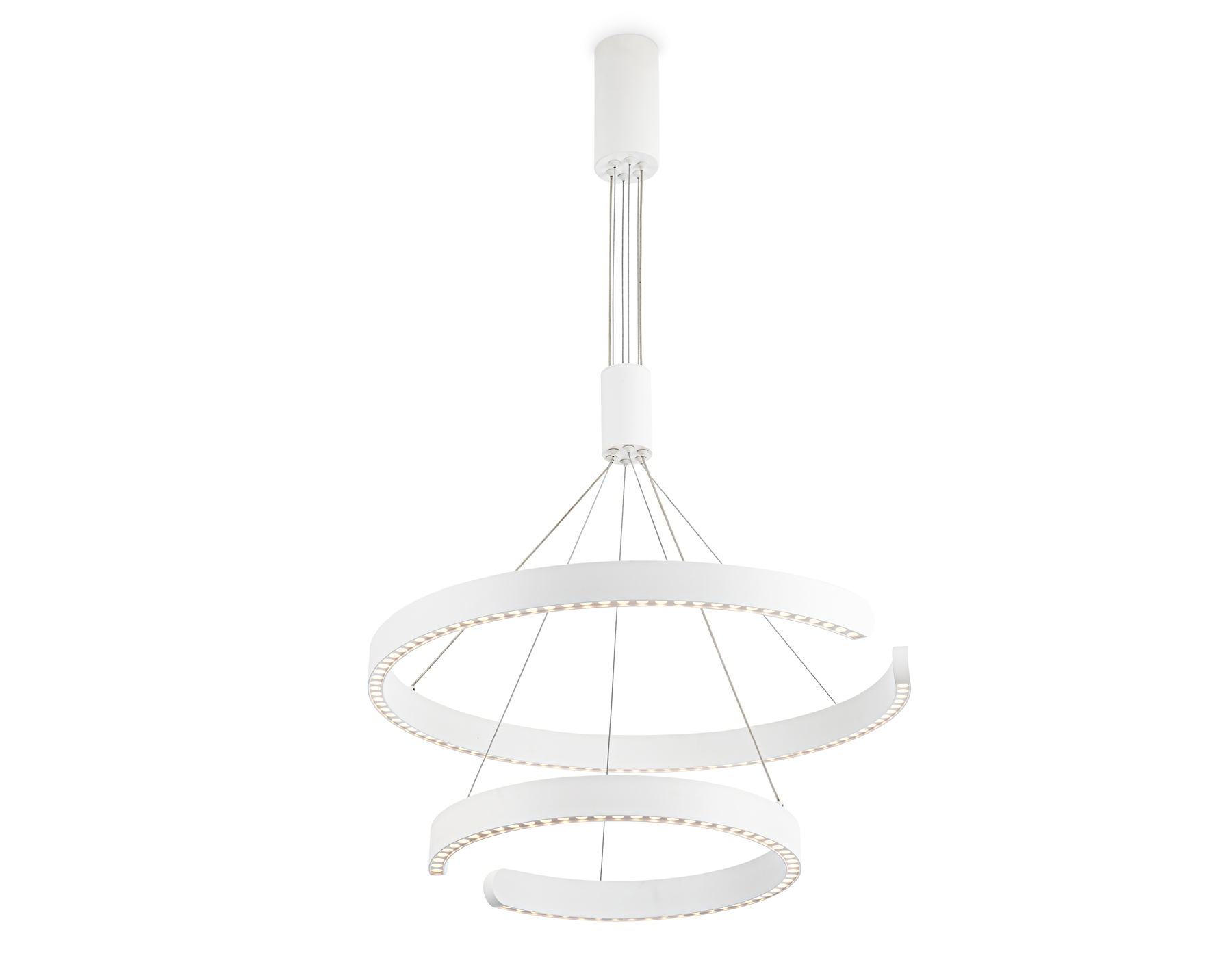 Подвесной светодиодный светильник FL5884/2 WH белый 45W 3000K/4200K/6400K D600/400*1200 (без ПДУ)