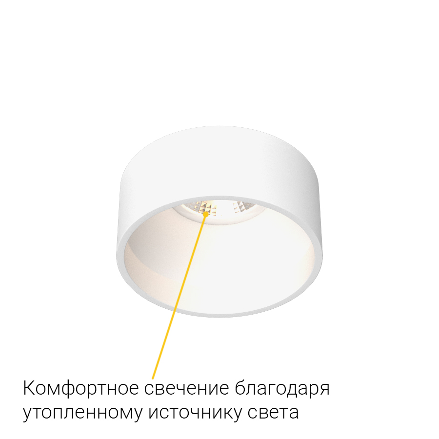 Встраиваемый светильник под сменную лампу Ledron KEA GU10 White (2439)