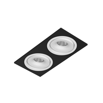 Встраиваемый поворотный светодиодный светильник MJ1006 SQ2 Black-White 4000K (10514)