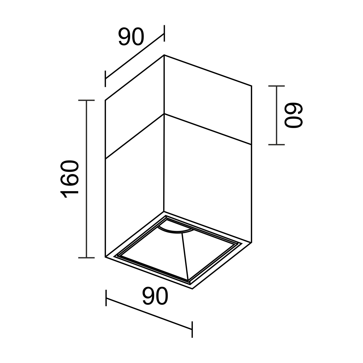 Накладной светодиодный светильник Ledron KUBING 160 Wooden White (4486)