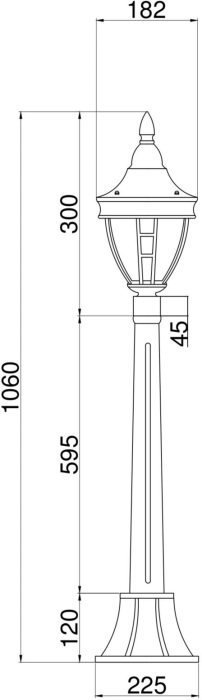 Наземный фонарь IP44 Maytoni Rivoli O026FL-01B (o026fl-01b)