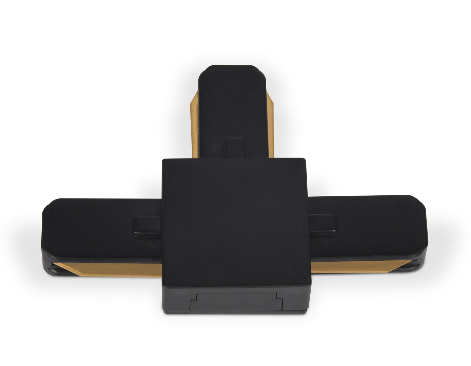 Коннектор Т-образный однофазный для соединения трековых шинопроводов GL7078 BK черный коннектор Т-образный однофазный для соединения трековых шинопроводов